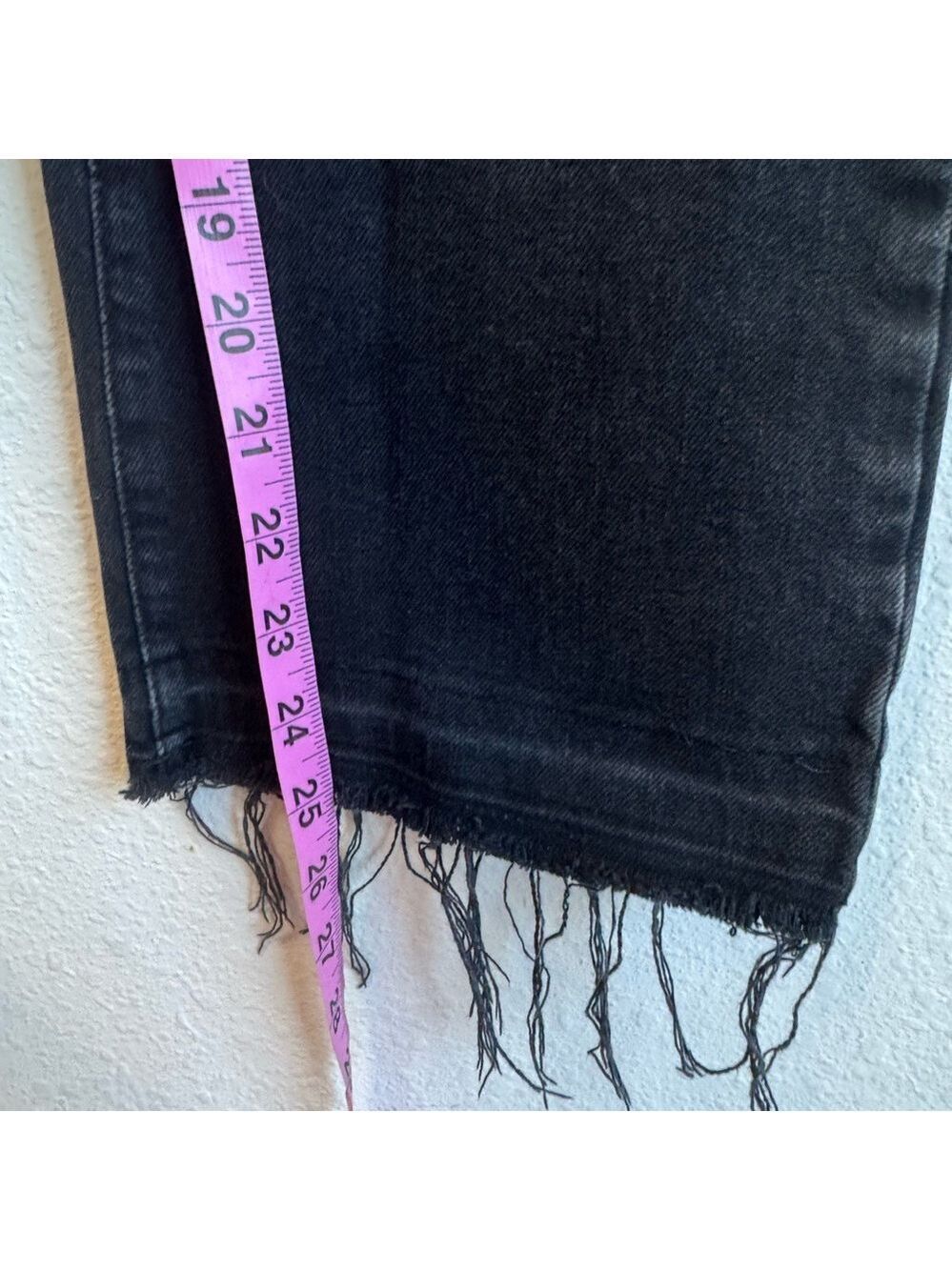 FREE PEOPLE High-Rise Black/Grey Stonewashed Denim - Picture 7 of 12